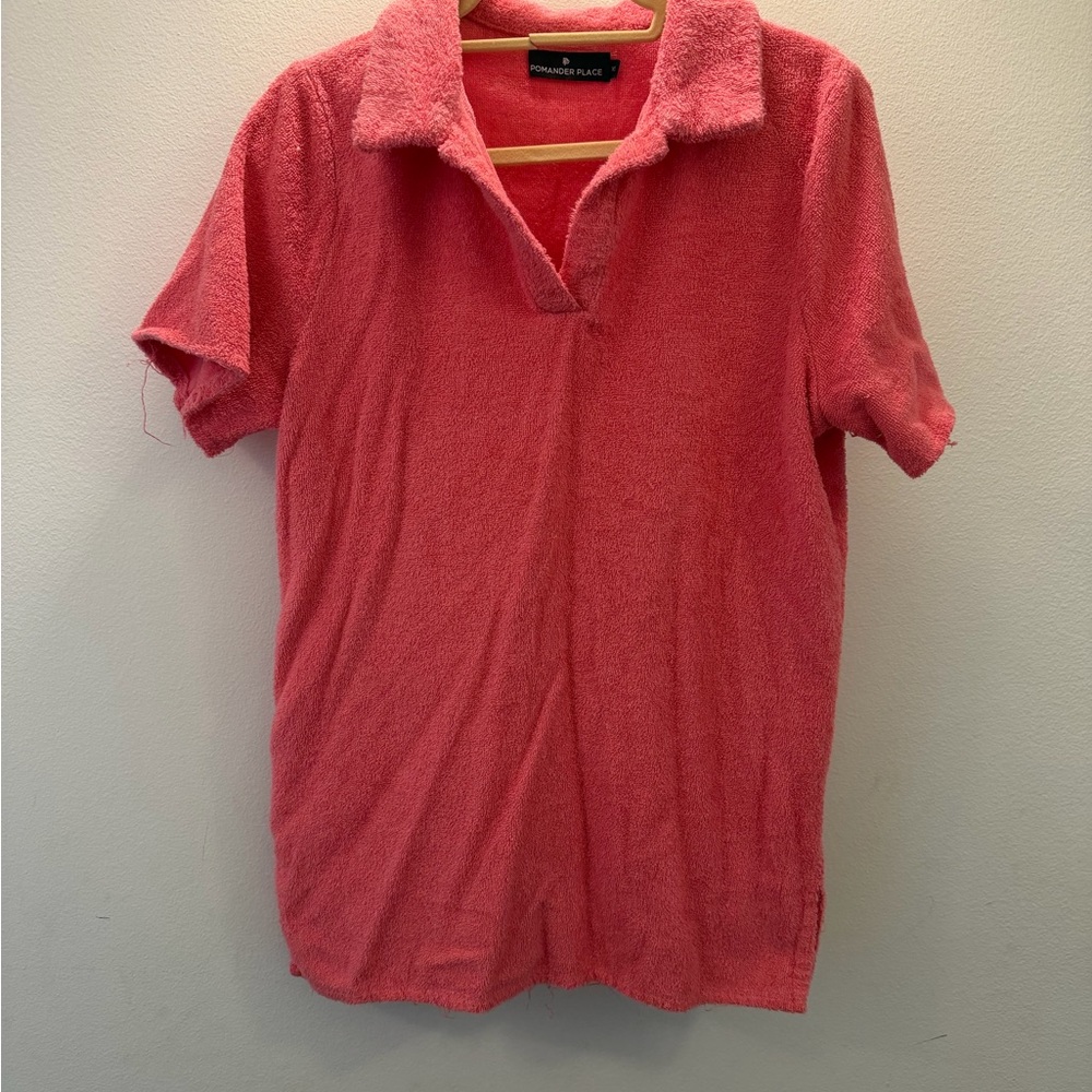 Pomander Place Terry Coverup Dress Coral